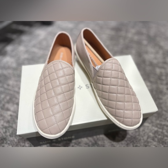 Sun + Stone Womens Mariam2 Quilted Flat Loafers Slip on Sneaker Taupe 7.5M/8M - Picture 14 of 14